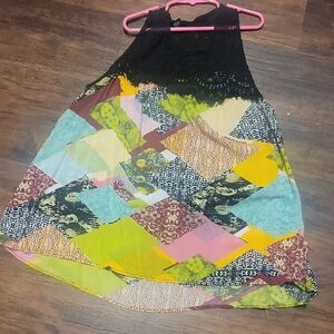 Colorful Patchwork Sleeveless Top